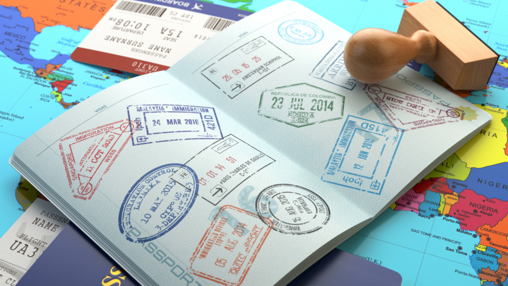 bali visa for australians explained with passport stamps and travel documents
