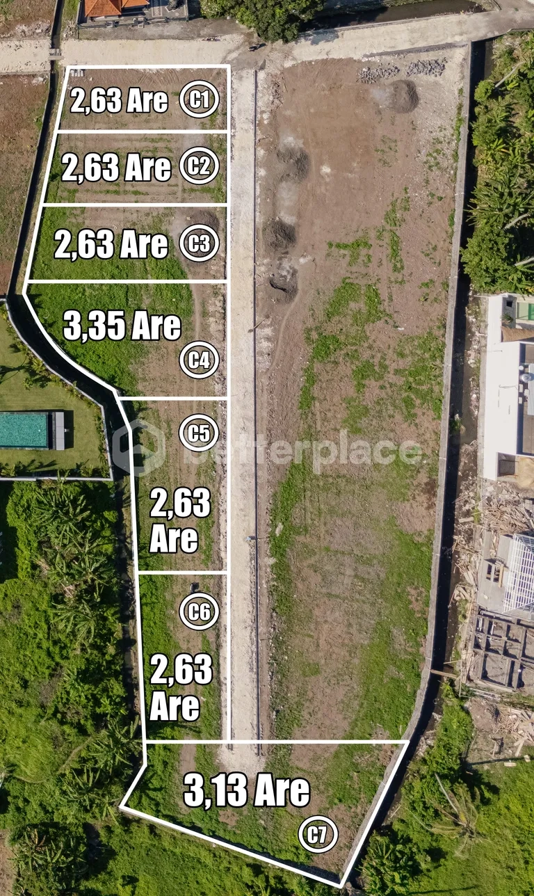 Leasehold Land in Buduk – 7 Plot Block C of 83 Are Estate Near Canggu