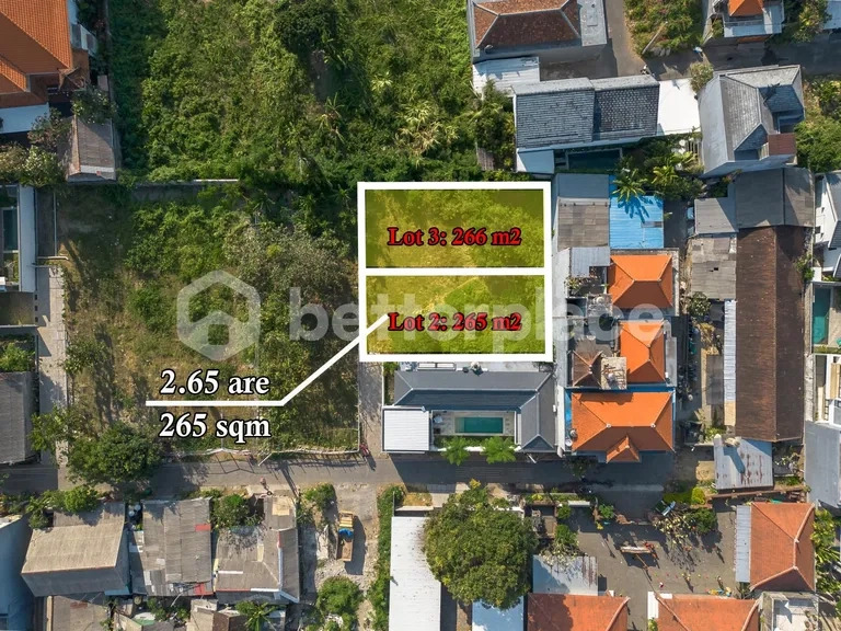 Highly Strategic Sanur Leasehold Land Investment with 265 sqm Plot, Only 10 Minutes to Sanur Beach, Close to Restaurants & Local Market